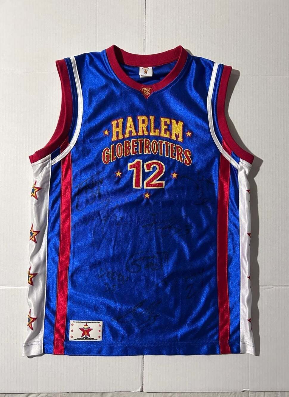 Harlem Globetrotters Ant #12 Multi-Signed Authentic Basketball Jersey